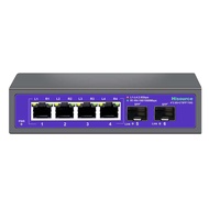 2.5Gbps Ethernet Switch 4-Port ABS 10G SFP+ Slot Home Hub Splitter Plug and Play US-Plug