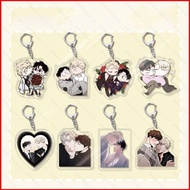 YS Roses and Champagne Lee Won acylic key holder keychain bag pendant