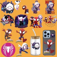 GEN458 SPIDER-GWEN Stickers Crystal Glue UV Transfer Printing DIY Phone Cases Laptop Labels