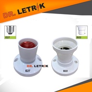 Lamp Holder Socket Light Bulb Holder Base (White) b22 / b27