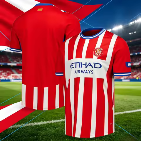 26-27 Season Girona Football Jersey Shirt, Fan Jersey 3D Print Tshirt, Men Summer Training Breathabl