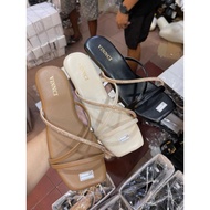 Heels Premium tali silang Gliter Empuk Full Busa Vinnci Free Box | Heels Pesta Kondangan | Heels can