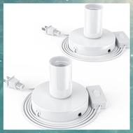 [uhktyltui.vn] 2pcs Polished Metal Desktop/Hanging Light Bulb Socket E26/E27 Lamp Base,Screw Light B