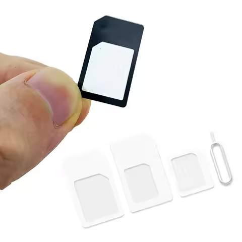 Universal 4 In 1 Micro Nano SIM Card Adapter Micro Sim Convert With Eject Pin Key Mobile Phone SIM H