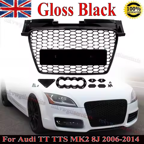 Magickit Honeycomb Mesh Racing Grills Front Bumper Radiator Grille For Audi TT TTS MK2 2006 2007-201