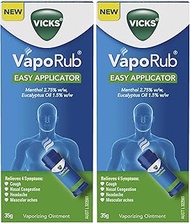 Vicks VapoRub Easy Applicator Topical Ointment (35g stick) (Pack of 2)
