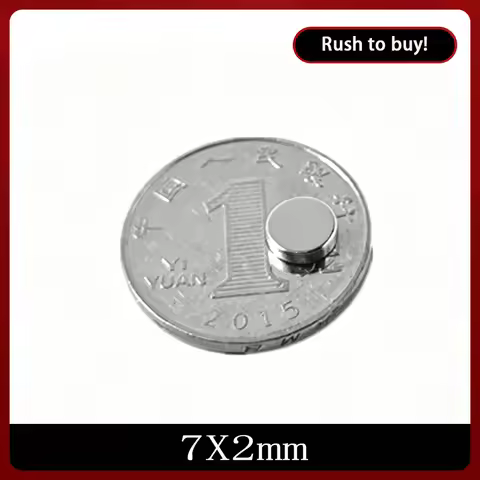 7*2 Disc Neodymium Magnet 7x2mm N35 Round NdFeB 7x2 Strong Magnets For Craft 7 mm X 2 mm Permanent M