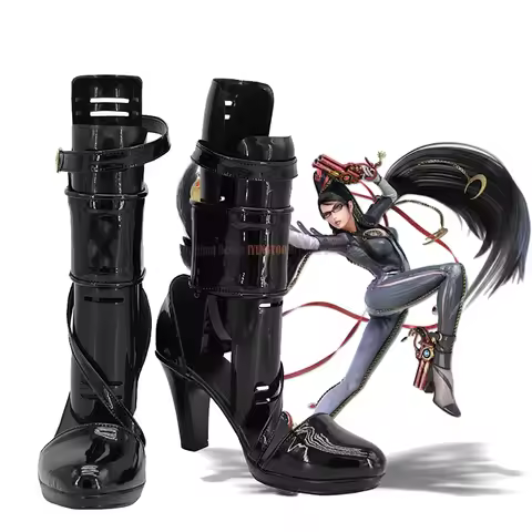 Bayonetta Cosplay Boots High Heel Black Shoes Custom Made