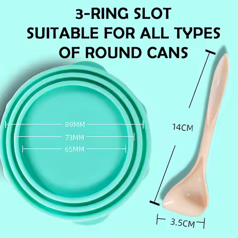 Pet Spoon Kitten Wet Food Mixing Spoon Cat Sealing Food Use 2-in-1 Food Sealer Spoon Pet Food Cover 