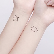 刺青紋身貼紙 - 雲朵 星星 Surprise Tattoos 2入