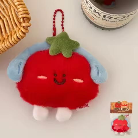 New Cartoon Fruit Keychain Mango Peach Banana Cute Backpack Charm Avocado Lemon Cherry Bag Pendant B