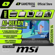 MSI Modern 14 Laptop — Fast Office Multitasking — Ryzen 7 7730U - 16GB RAM - 512GB SSD - 14" FHD - 2