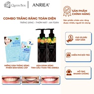 Instant teeth whitening Combo with upgraded version of Mint teeth whitening strips and ANRIEA toothp