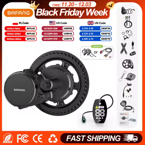 BAFANG Mid Drive Motor 1000W 750W 500W 250W 350W Electric Bike Conversion Kit BBSHD BBS02B BBS01B M6
