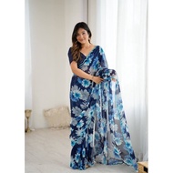 Georgette Flower Saree
