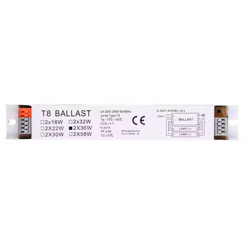 1Pc Home Lamp Electronic Ballast 2x36W T8 Linear Fluorescent Ballast for UV Germicidal Lamp, Fluores