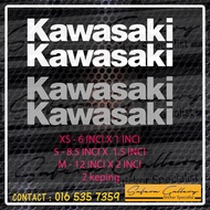 kawasaki sticker motor 2 keping 1 harga