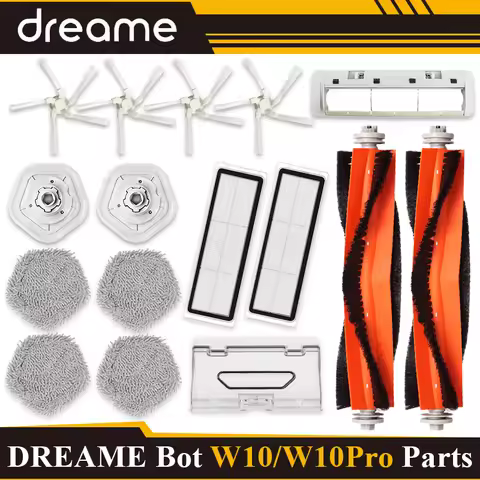 For Dreame Bot W10/W10 PRO Robot Vacuum Cleaner Spare Parts Washable Main Brush HEPA Mop Filter Repl