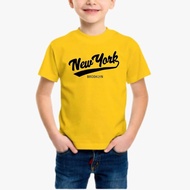 BAJU BUDAK NEW Y0RK BR00KLYN SHORT SLEEVE T-SHIRT 100% COTTON 1-14YEARS SIZE AVAILABLE 190GSM PREMIU