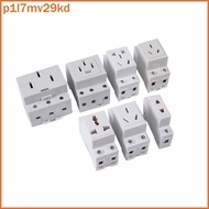 p1l7mv29kd 35mm DIN Rail AC30 Modular Socket, 10A-25A 250V-440V, 2-5 Pin EU/AU Plug ph