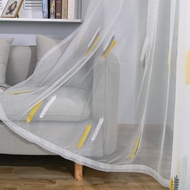 🏆Support Custom🏆 Embroidery Sheer Curtain Langsir Putih Jarang for Bedroom Langsir Murah for Living Room Window Curtain 2/3 Panel Tulle Langsir Sliding Door Curtains Hook  Langsir Romantika