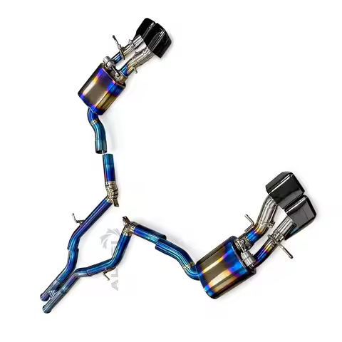 Titanium valve controlled catback exhaust pipe for Mercedes Benz CLS63AMG C218 6.2L 2010-2018high qu