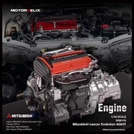Ready Stock MOTORHELIX 1: 18 Mitsubishi EVO 4G63T 4G63 Engine Engine Locomotive Model MH Out of Prin