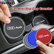 Audi Car Anti-Slip Cup Coaster Solid Color PVC Drink Cup Pad Buffer Soundproof Mat For A3 8l 8Y A1 Q