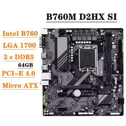 for B760M D2HX SI LGA1700 mATX Motherboard DDR5 PCIe4.0 2.5G LAN For 12/13/14 Gen Intel CPU