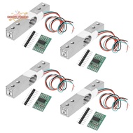 Digital Load Cell Weight Sensor,4Sets 5KG Load Cell HX711 AD Weighit Amplifier Module Pressure Senso