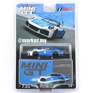 (STANDARD/BLISTER) MINI GT 1/64 #735 PORSCHE 911 TURBO S SAFETY CAR 2023 IMSA DAYTONA 24 HRS
