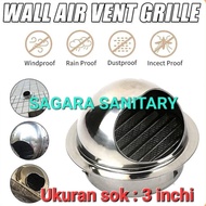 3 in wall air vent grill 3" chimney ducting cover/ 3 inch wall air vent cover grill/
