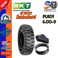 Forklift Tires Size 6.00-9 Model PL801 (Complete Set) TT 10PR BKT Brand