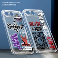 Softcase hp for Infinix Smart 10 plus Latest 2025 Clear Glossy Metal Phone Case - YM15