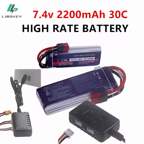 HOT 7.4V Lipo Battery 30C 2200mAh For MJX Hyper Go H16P H16E H16GT H16BM 14301 14302 16207 16208 162