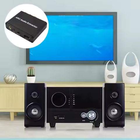 HDMI-Compatible ARC Audio Extractor ARC To SPDIF Coaxial L/R Stereo 3.5mm Jack Audio Adapter for HDT