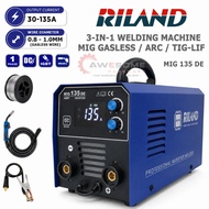 (2 YEAR WARRANTY) RILAND MIG135DE 3-IN-1 GASLESS MIG WELDING MACHINE ARC MMA / TIG LIFT (SESUAI BESI