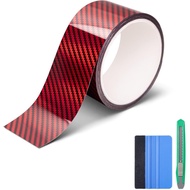 Lypumso 2D Carbon Fiber Vinyl Wrap, 2 Inch x 20ft Universal DIY Chrome Delete Tape Blackout Wrap Rol