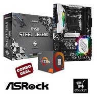 ASROCK B450 STEEL LEGEND Motherboard + AMD RYZEN CPU COMBO