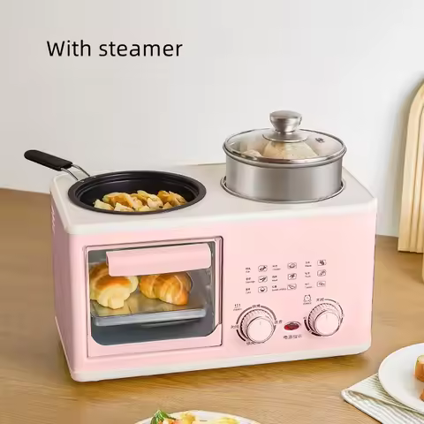 Mini household oven, multi-functional cooking frying pan, lazy person's 4-in-1 breakfast machine