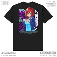 Cool Men Shirt-Anime Print T-Shirt Gotoubunnohanayomemikunakanoquintessentialquintuplets Japanese Style