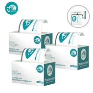 JASMEEN ถุงขยะพลาสติกพร้อมสายหูหิ้ว หูคละสี ถุงขยะแบบม้วน ถุงขยะ 45x50 ซม 1ม้วนมี15ถุง เหนียวทนทาน ป