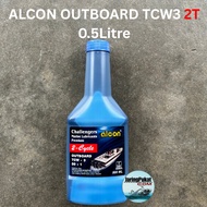 ALCON TCW-3 2T OUTBOARD OIL 0.5Litre OUTBOARD MARINE LUBRICANTS PREMIUM 2-STROKE 2T /2T UNTUK BOAT N