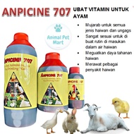 🔥ANPICINE 707🔥UBAT AIR MERAH Utk AYAM/BURUNG 150ML,500ML,1L