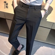 [ Stretchy to wear cool ] MEN'S TROUSERS BEAUTIFUL SOFT FABRIC STRETCH KOREAN STYLE OFFICE SCHOOL Hu
