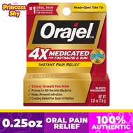 Orajel 4X Medicated for Toothache & Gum Instant Pain Relief Gel 0.25 oz 7g