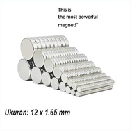 YUE Powerful Neodymium Round Magnet NdFeB N35 12x1.65mm 100 PCS - YN35