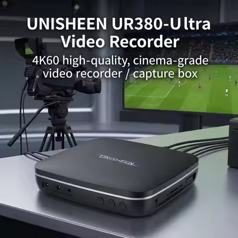 UNISHEEN UR380-Ultra 4K60 Mini Video Recorder UVC Camera HDM I Remote Game Smartphone Capture Box