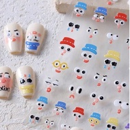 1pc Summer Hit Cute Candied Bean Jelly 3D Nail Sticker, Dopamine Colored Nail Art Decal With Self-Ad