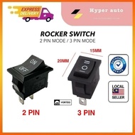 VORTEQ car rocker switch 3 gang on off 2 way 12v suis kereta mini button